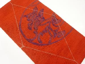 未使用品　紗紬花唐草模様織出し名古屋帯